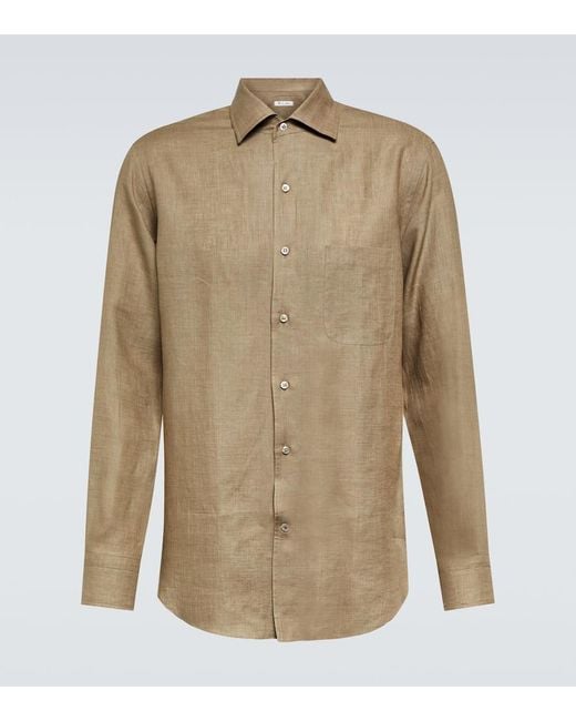 Camisa Andre De Lino Loro Piana de hombre de color Natural