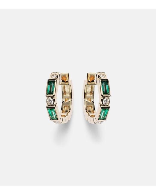 Sydney Evan Metallic Huggie 14Kt Embellished Earrings