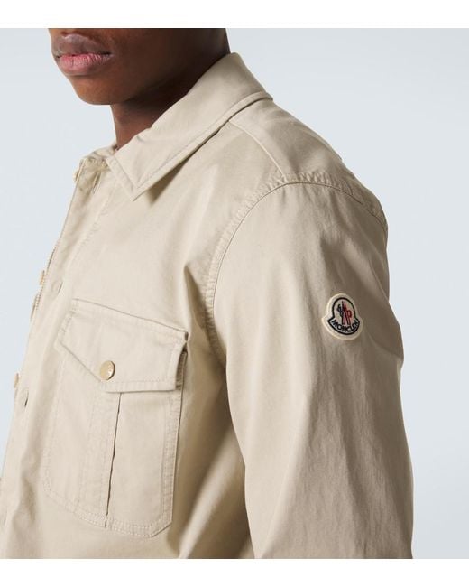 Moncler Natural Cotton Gabardine Shirt for men