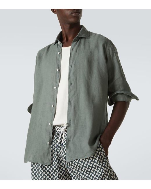 Camicia Nick di Fedeli in Green da Uomo