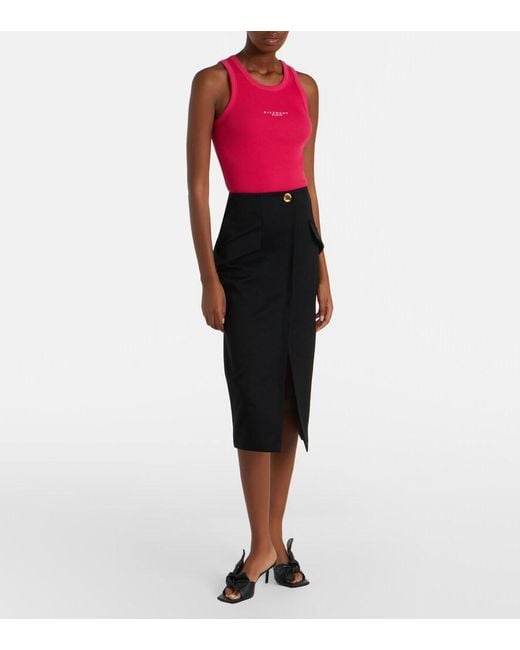 Givenchy Pink Logo Printed Cotton Top