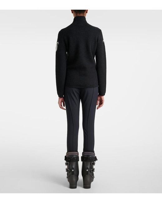 Toni Sailer Black Vanessa Intarsia Wool Sweater