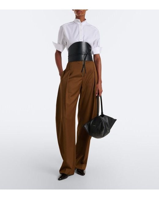 Altuzarra Black Origami Medium Leather Shoulder Bag