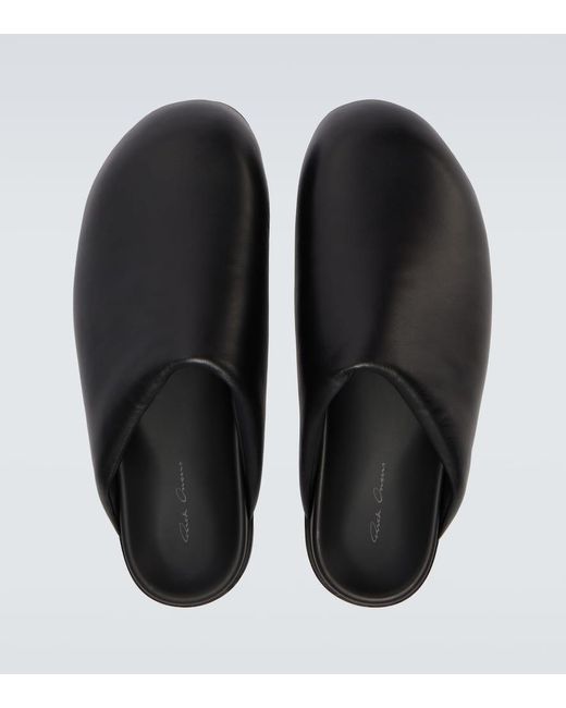 Rick Owens Slippers Granola Aus Leder in Black für Herren
