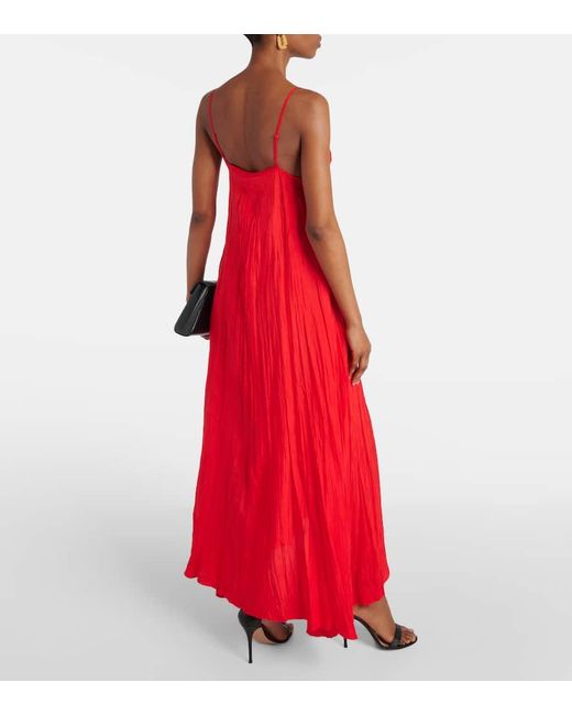 Joseph Red Daniele Silk Maxi Dress