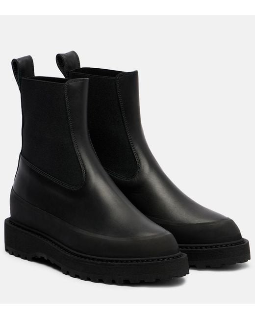 Le Monde Beryl Black Dolomite Leather Chelsea Boots