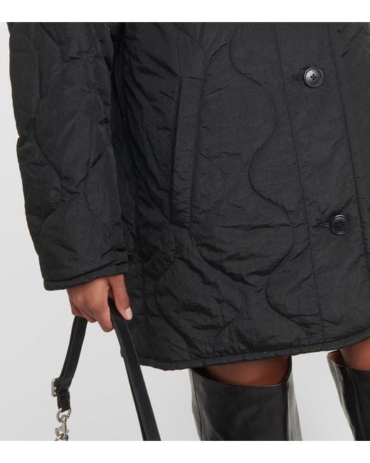 Isabel Marant Black Nesma Quilted Parka