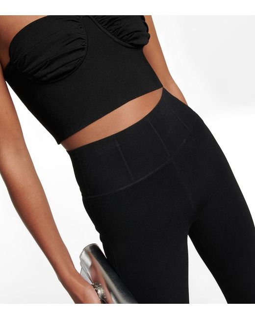 Galvan Black Split-Hem Leggings