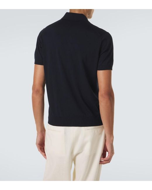Dunhill Blue Cotton And Silk Sweater for men