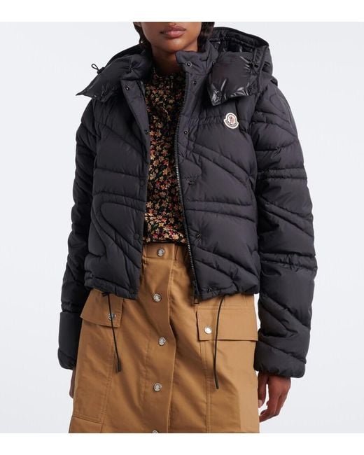 Moncler Black Leona Hooded Down Jacket