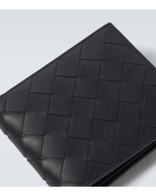 Bottega Veneta Portemonnaie Intrecciato Aus Leder in Black für Herren