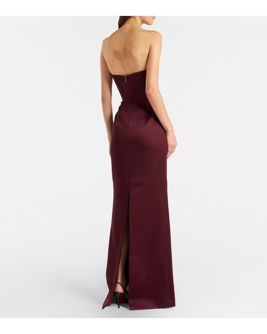 Rebecca Vallance Purple Alora Embellished Corset Gown