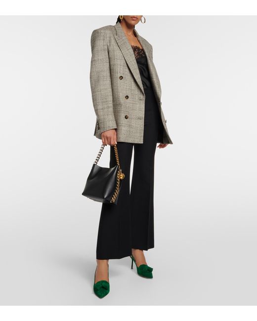 Gianvito Rossi Embellished Suede Slingback Pumps in Green Lyst