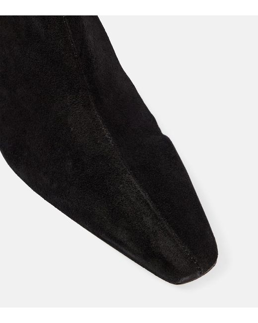 Staud Black Wally 55 Suede Ankle Boots