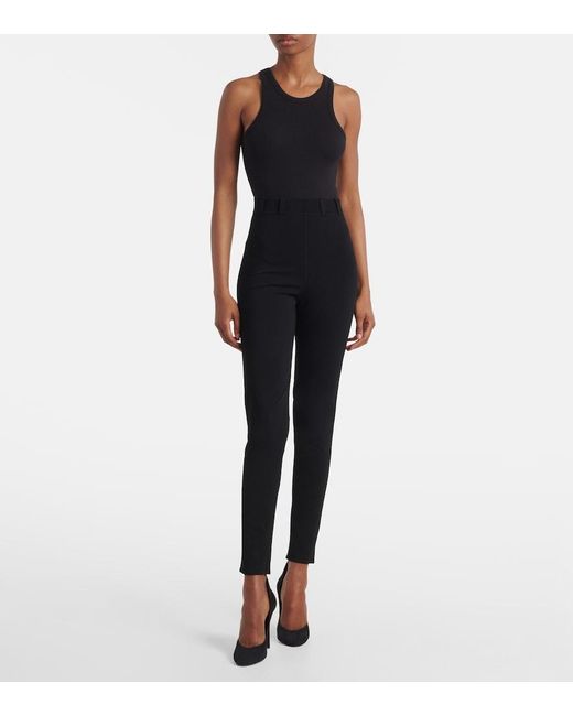 Alaïa Blue High-Rise Leggings