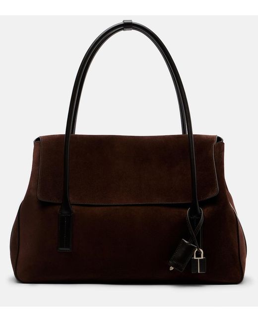 Tom Ford Black Large Suede Shoulder Bag