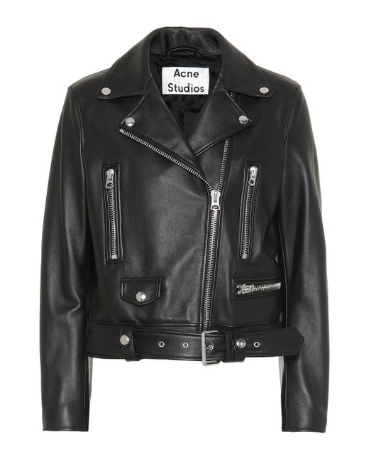 Download Acne Studios Mock Leather Jacket in Black - Lyst