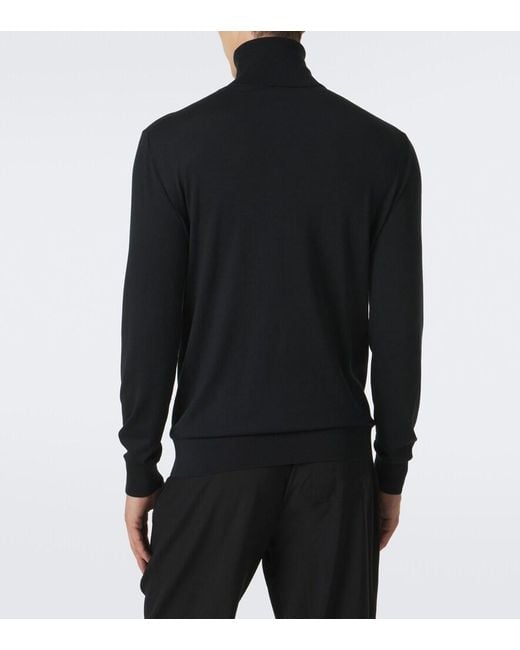 The Row Blue Adlan Wool Turtleneck Sweater for men