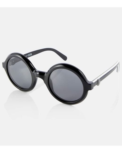 Moncler Black Orbit Round Sunglasses