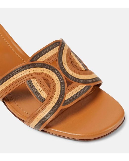 Tod's Brown Leather Sandals