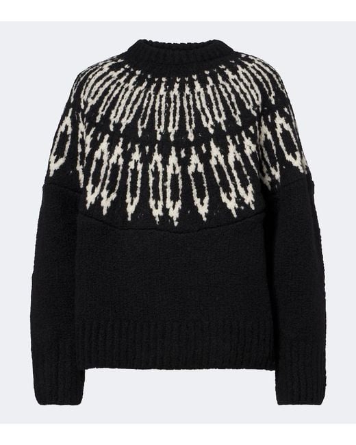 Altuzarra Black Coleman Fair Isle Wool Sweater