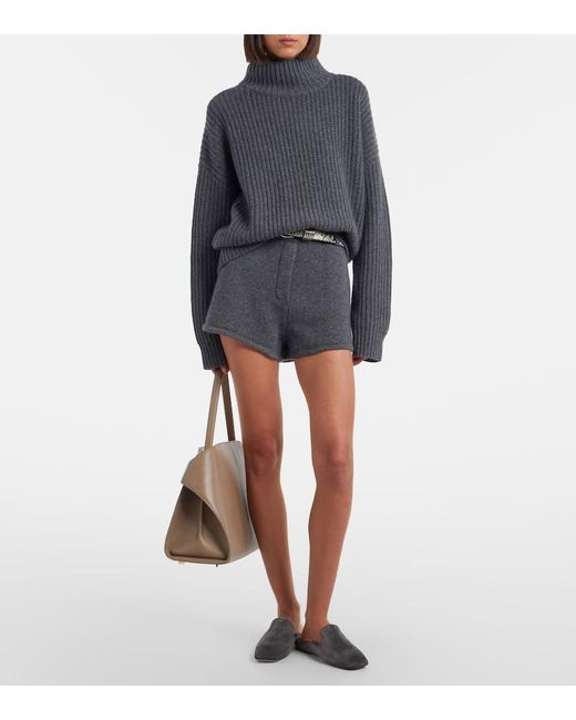 Lisa Yang Gray Julina Turtleneck Cashmere Sweater