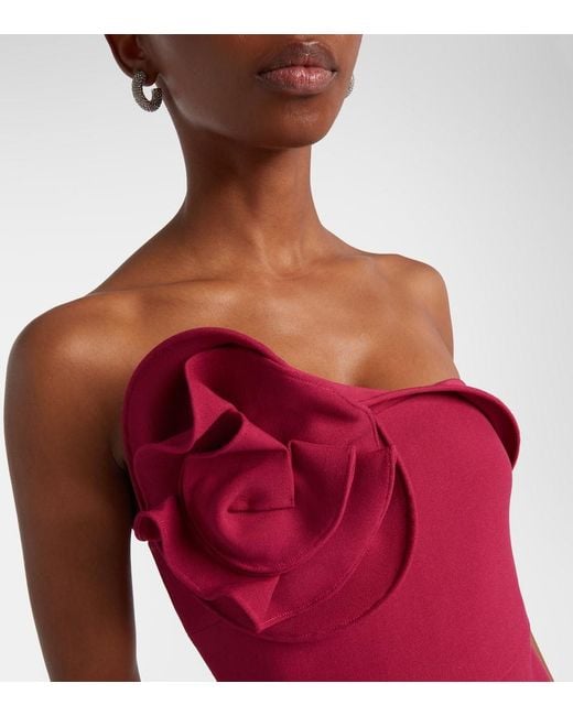 Roland Mouret Red One-Shoulder-Maxikleid Aus Crepe