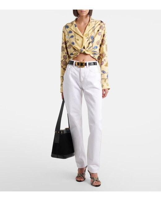 Versace White Straight Jeans