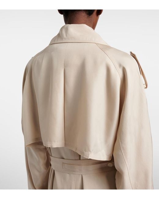 Frankie Shop Natural Veyron Ovesized Twill Trench Coat