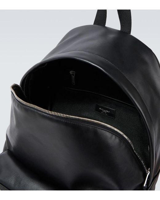 Saint Laurent Black City Leather Backpack for men