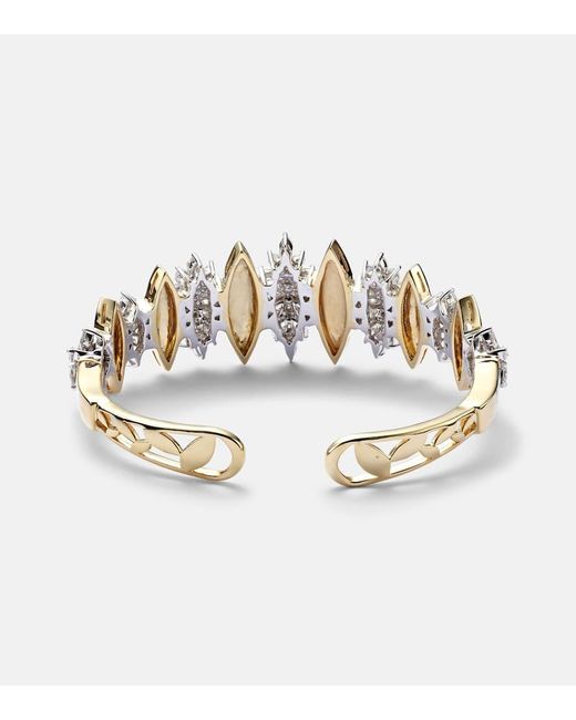 YEPREM White Armreif Golden Strada Aus 18Kt Gelbgold Mit Diamanten