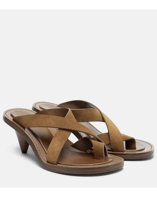 Phoebe Philo Brown Suede Sandals