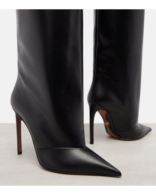 Dolce & Gabbana Black Leather Knee-High Boots