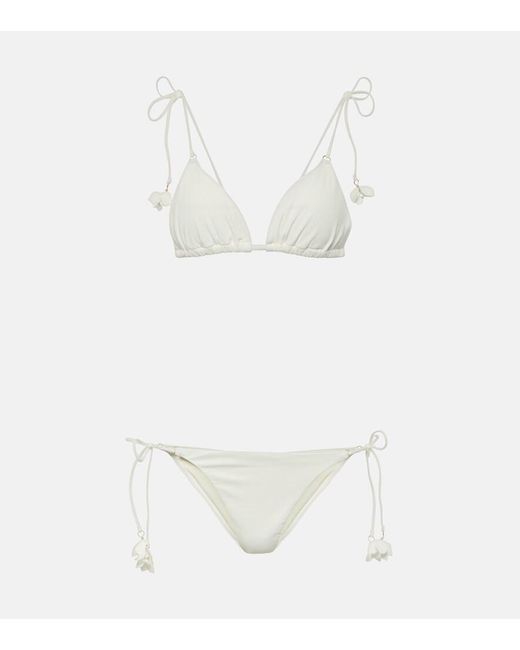 Zimmermann White Pop Flower Bikini