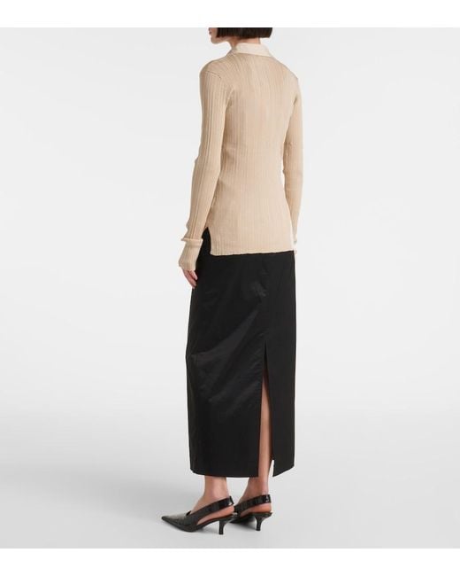 Totême Natural Jersey Polo Sweater