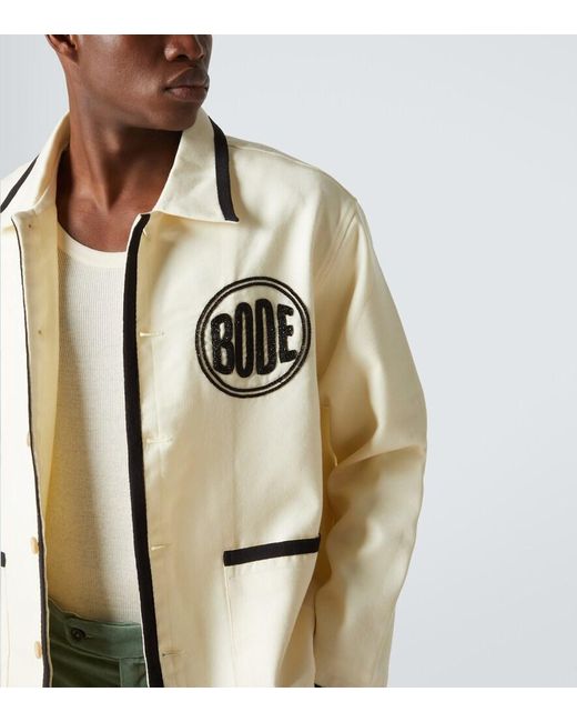 Bode Natural Beaded Wool Jacket for men