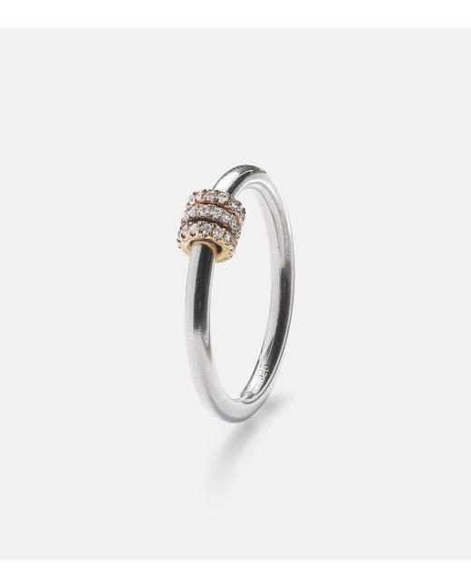Spinelli Kilcollin White Sirius Sterling And 18Kt Ring With Diamonds