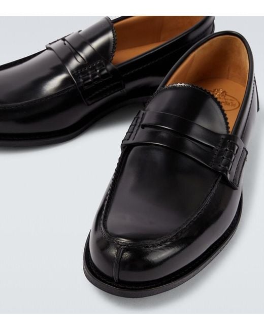 Church's Black Pembrey Leather Penny Loafers for men