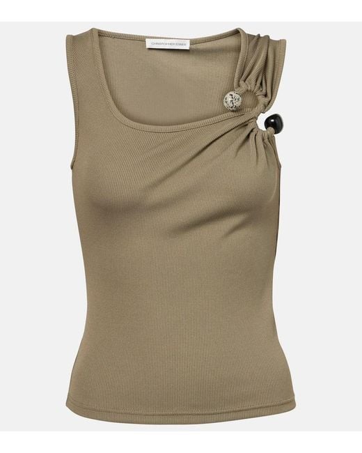 Christopher Esber Green S-Buckle Tank Top