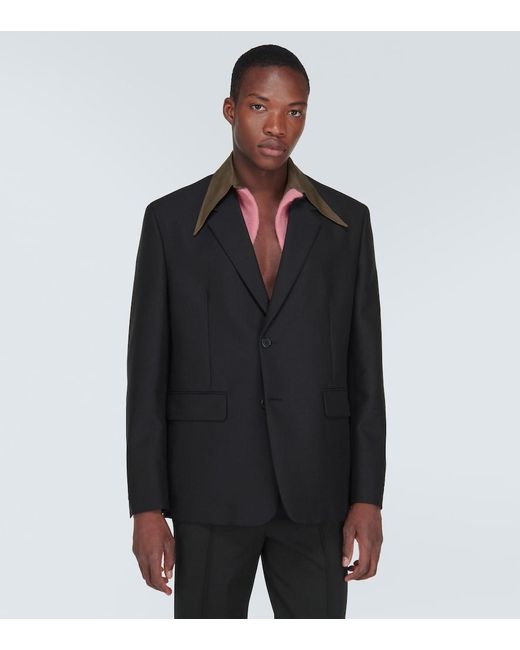 Prada Black Wool And Mohair Suit Jacket for men