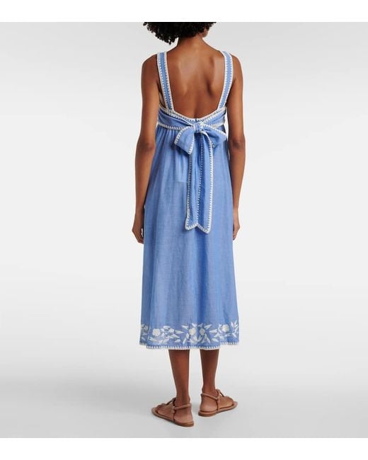 sachin and babi light blue dress Juliet Dunn - Embroidered cotton minidress