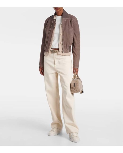 Tod's White Sneakers Cassetta Aus Leder Mit Shearling