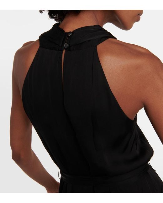 Velvet Black Stephanie Halterneck Midi Dress