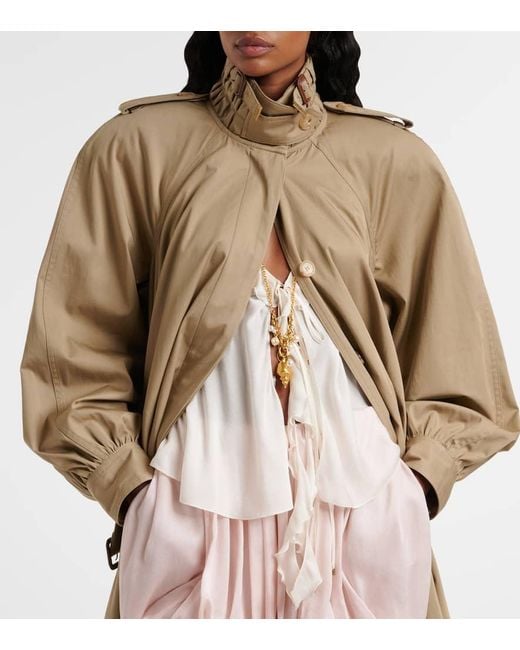 Chloé Natural Cotton Gabardine Trench Coat
