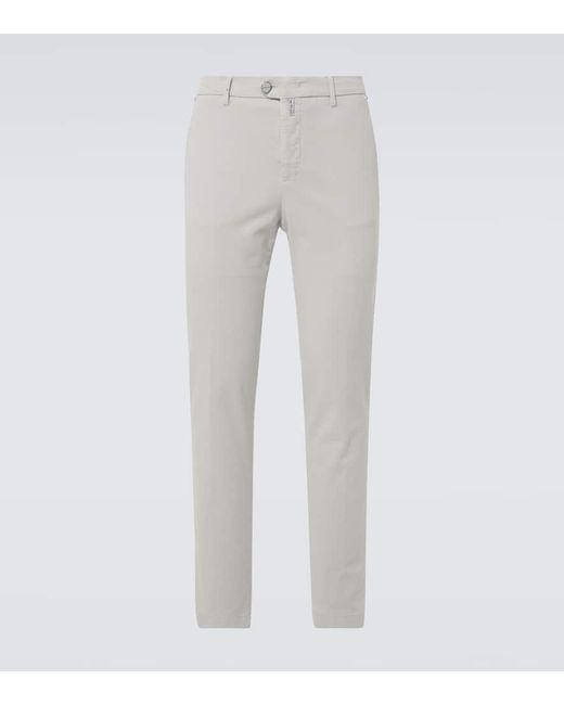 Kiton Gray Mid-Rise Chinos for men