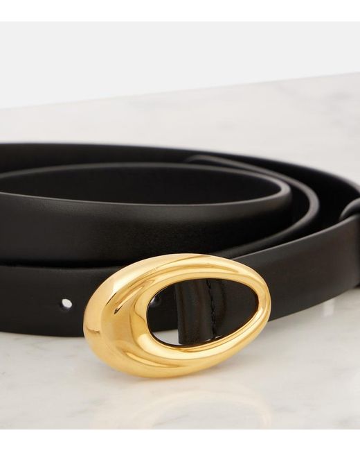 Khaite Black Olivia Leather Belt
