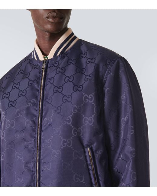 Gucci Blue Reversible GG Jacket for men