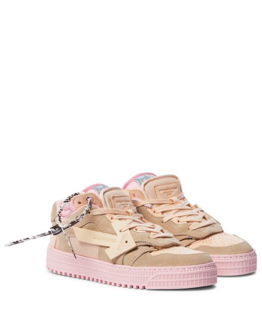 Off-White c/o Virgil Abloh Pink Off-court 3.0 Suede Sneakers