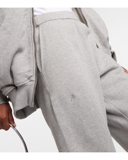 The Attico Gray Penny Cotton Jersey Sweatpants