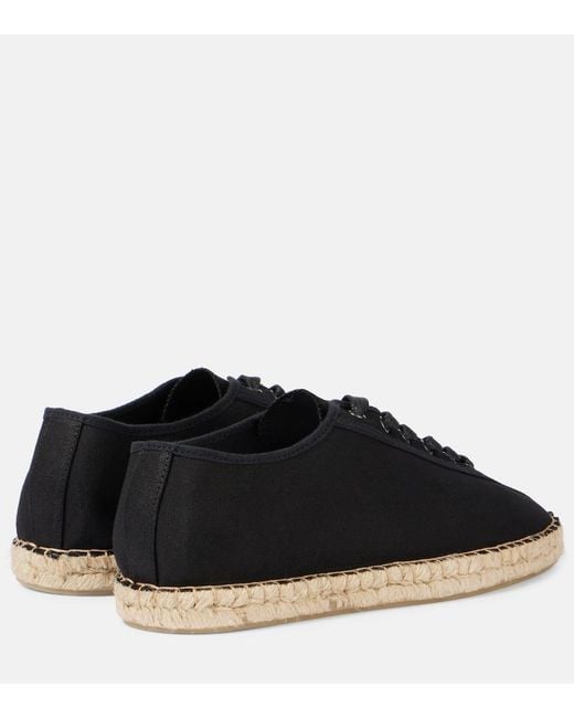 Lemaire Black Linoleum Lace-Up Espadrilles